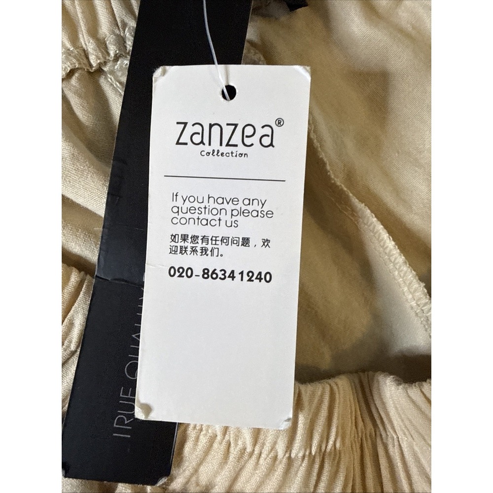 Zanzea Women's Pull On Pants with Pockets Beige Size 3XL (runs small) New - Picture 9 of 9